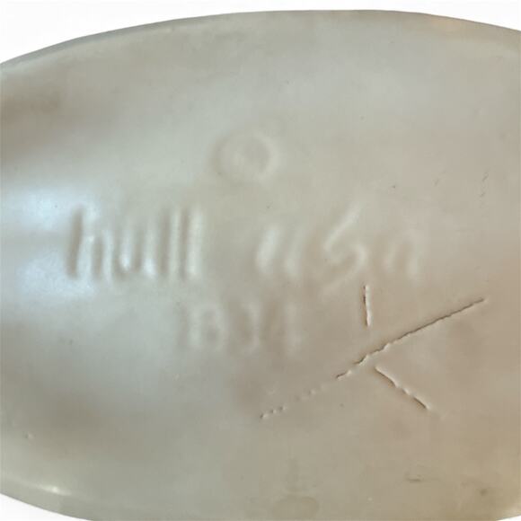 Vintage 1950s Hull USA B34 Footed Planter Cream Off White 9.5" Pottery - Picture 8 of 8